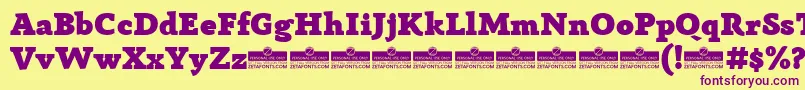 AnaphoraFatTrial Font – Purple Fonts on Yellow Background