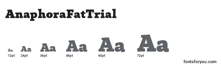 Größen der Schriftart AnaphoraFatTrial