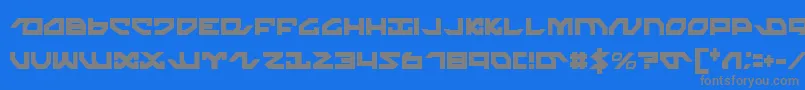 NightrunnerCondensed-Schriftart – Graue Schriften auf blauem Hintergrund