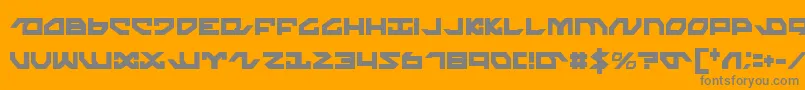 Czcionka NightrunnerCondensed – szare czcionki na pomarańczowym tle