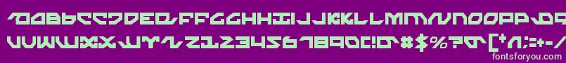 NightrunnerCondensed Font – Green Fonts on Purple Background