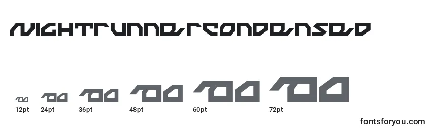 NightrunnerCondensed Font Sizes