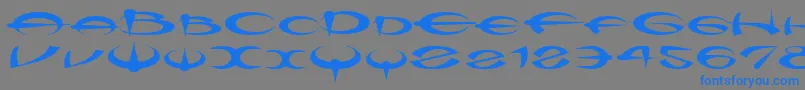 Myquerdd Font – Blue Fonts on Gray Background