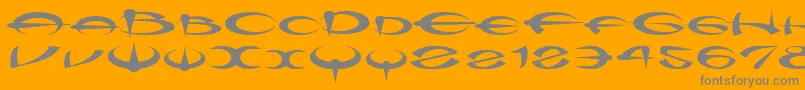 Шрифт Myquerdd – серые шрифты на оранжевом фоне