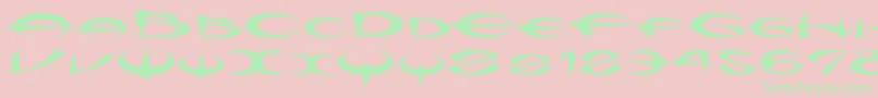 fuente Myquerdd – Fuentes Verdes Sobre Fondo Rosa
