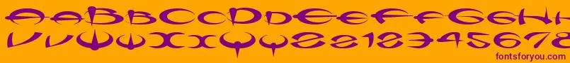 Myquerdd Font – Purple Fonts on Orange Background