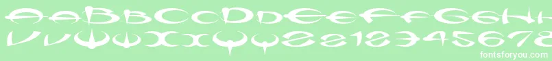 Myquerdd Font – White Fonts on Green Background