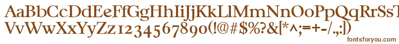 Шрифт CasablancaRegular – коричневые шрифты на белом фоне