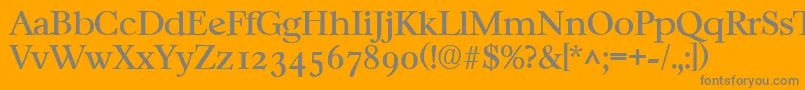 フォントCasablancaRegular – オレンジの背景に灰色の文字