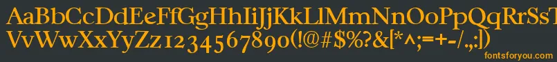 Шрифт CasablancaRegular – оранжевые шрифты на чёрном фоне