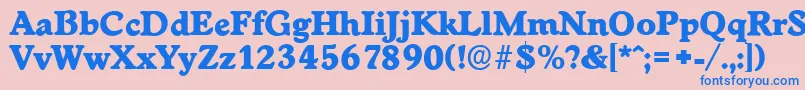 WorcesterserialHeavyRegular Font – Blue Fonts on Pink Background