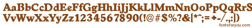 WorcesterserialHeavyRegular Font – Brown Fonts on White Background