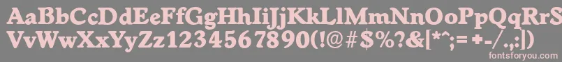 WorcesterserialHeavyRegular Font – Pink Fonts on Gray Background