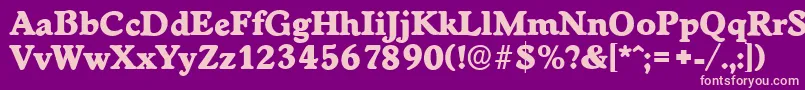 WorcesterserialHeavyRegular Font – Pink Fonts on Purple Background