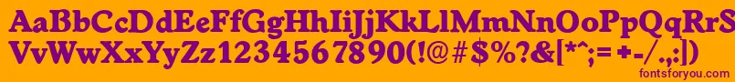 WorcesterserialHeavyRegular Font – Purple Fonts on Orange Background