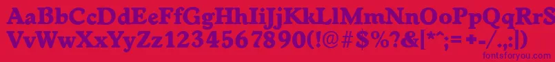WorcesterserialHeavyRegular Font – Purple Fonts on Red Background
