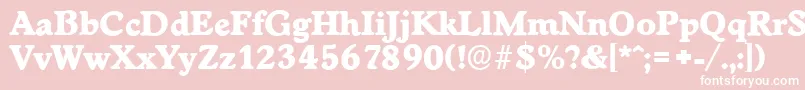 WorcesterserialHeavyRegular Font – White Fonts on Pink Background