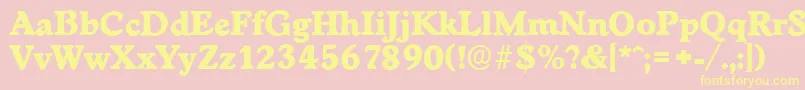 WorcesterserialHeavyRegular Font – Yellow Fonts on Pink Background