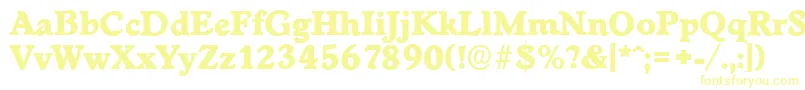 WorcesterserialHeavyRegular-fontti – keltaiset fontit