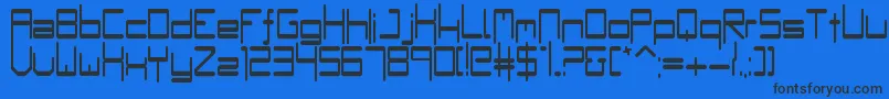 フォントBumple – 黒い文字の青い背景