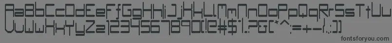 フォントBumple – 黒い文字の灰色の背景