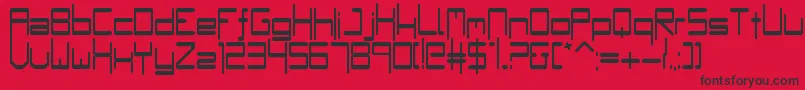 フォントBumple – 赤い背景に黒い文字