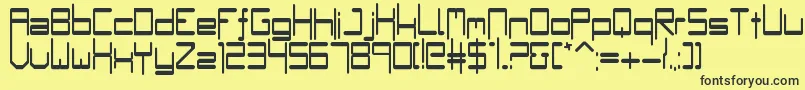 Bumple-fontti – mustat fontit keltaisella taustalla