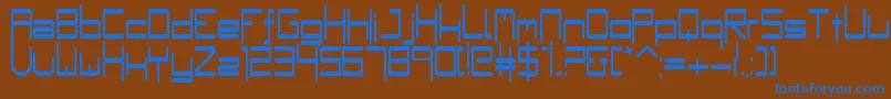 フォントBumple – 茶色の背景に青い文字