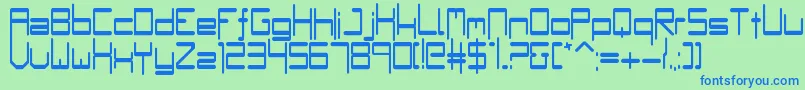 Bumple Font – Blue Fonts on Green Background