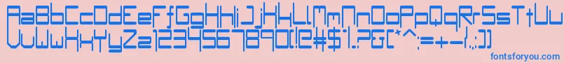 フォントBumple – ピンクの背景に青い文字