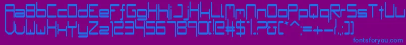 Шрифт Bumple – синие шрифты на фиолетовом фоне