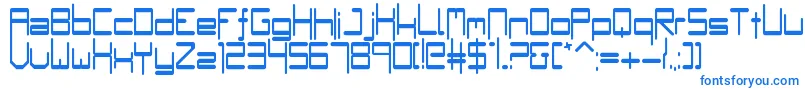 Bumple-fontti – siniset fontit valkoisella taustalla