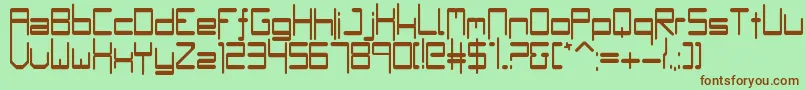 Bumple-fontti – ruskeat fontit vihreällä taustalla