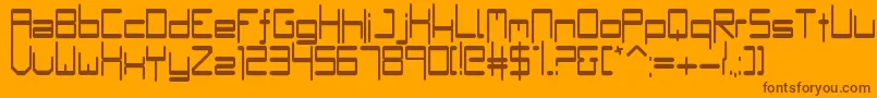 フォントBumple – オレンジの背景に茶色のフォント
