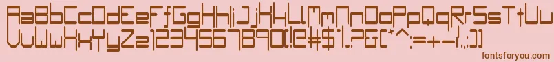 Шрифт Bumple – коричневые шрифты на розовом фоне