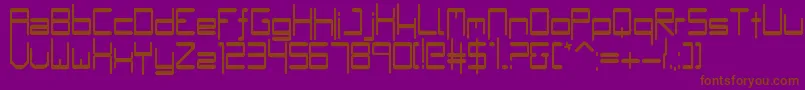 Bumple-fontti – ruskeat fontit violetilla taustalla