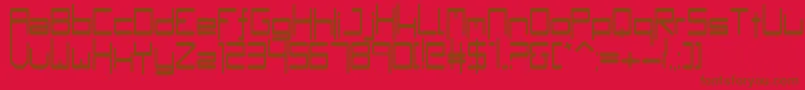 フォントBumple – 赤い背景に茶色の文字