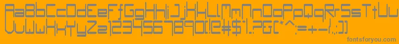 Bumple Font – Gray Fonts on Orange Background