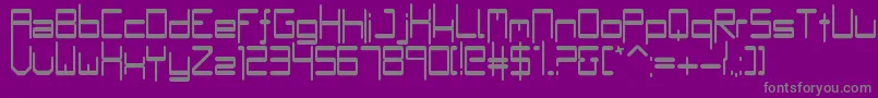 フォントBumple – 紫の背景に灰色の文字