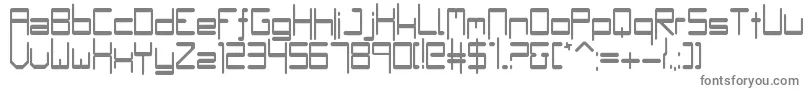 フォントBumple – 白い背景に灰色の文字