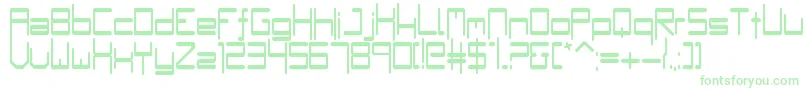 フォントBumple – 白い背景に緑のフォント