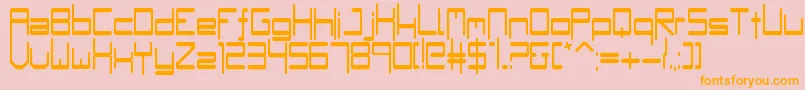 Bumple-fontti – oranssit fontit vaaleanpunaisella taustalla