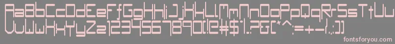 フォントBumple – 灰色の背景にピンクのフォント