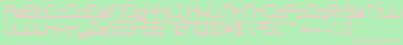 フォントBumple – 緑の背景にピンクのフォント