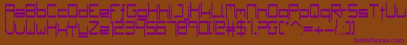 フォントBumple – 紫色のフォント、茶色の背景