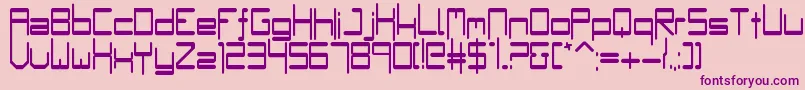 フォントBumple – ピンクの背景に紫のフォント