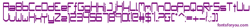 フォントBumple – 白い背景に紫のフォント