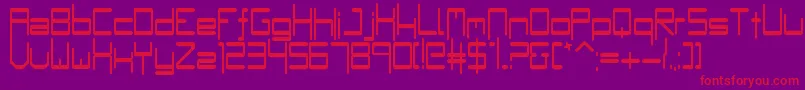 Шрифт Bumple – красные шрифты на фиолетовом фоне