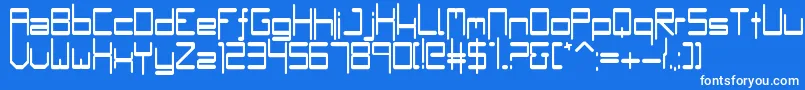 Bumple-fontti – valkoiset fontit sinisellä taustalla