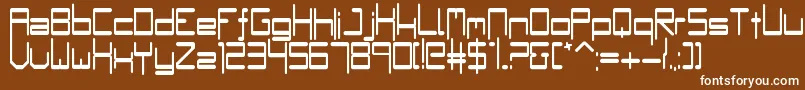 Bumple Font – White Fonts on Brown Background